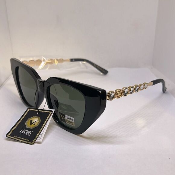 VG Designer Women’s Rhinestone Cat Eye Sunglasses - Picture 1 of 3